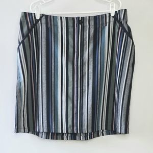 CJ Banks Blue Striped Skort Skirt Women's Size 20W New